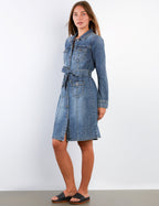 Eleanor Denim Midi Shirt Dress