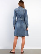 Eleanor Denim Midi Shirt Dress